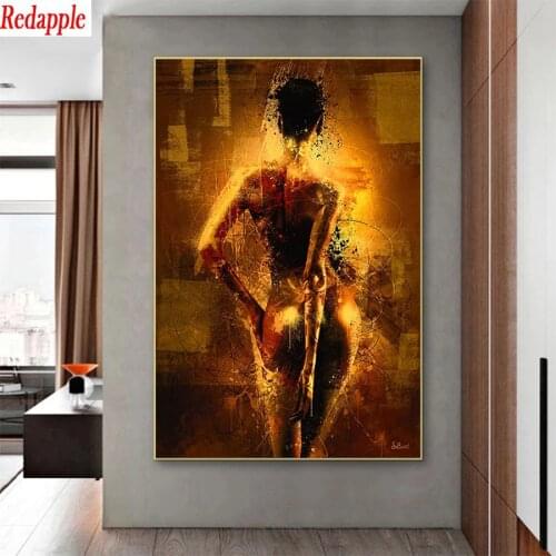 5d diy diamond painting Abstract art, sexy woman back view diamond painting cross stitch mosaic embroidery diamond round square