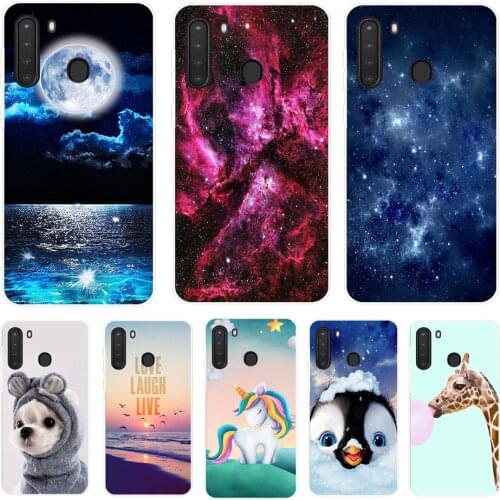 For Samsung Galaxy A21S Case A 21S Bumper Silicone TPU Soft Phone Cover For Samsung A21S A217F A21 A 21 S 6.5" Cases Cartoon