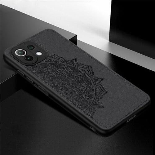 For Xiaomi Mi 11 Lite Case For Mi 11 Lite Redmi 9 Note 10 8 Pro 9S 9T Coque TPU Cloth Texture Phone Bumper Cover For Mi 11 Lite