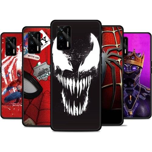 Marvel Venom Spiderman For Realme 8 GT Neo Flash Edition Explorer Master Q3 Pro Narzo30 C21 C11 C20A C21Y Phone Case