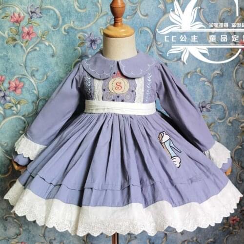 Baby Girl AutumnLong Sleeve Vintage Spanish Lolita Turkey Ball Gown Princess Dress for Birthday Christmas Party