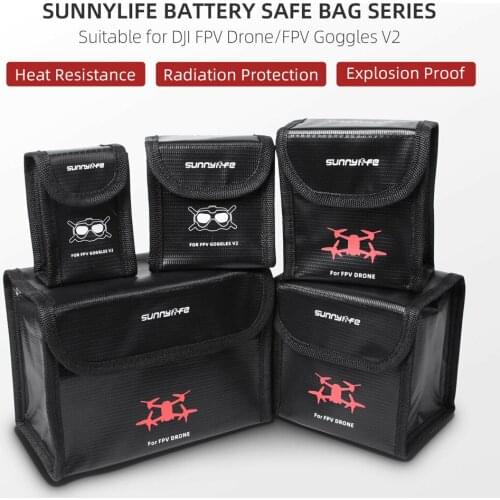 For DJI FPV Drone and Glasses V2 Battery Explosion-proof Bag Safety Storage Bag High-Quality and Durable 2021 New