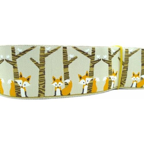 10 Meters Cute Fox European Jacquard Ribbon