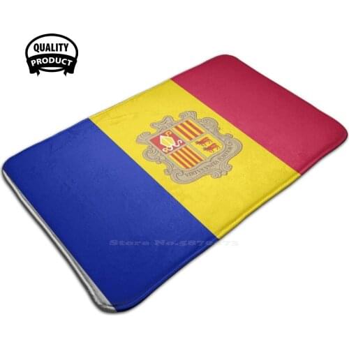 Andorra Flag Banner Door Mat Foot Pad Home Rug Andorra Andorra La Vella Pyrenees Catalan Catalonia Flag Banner