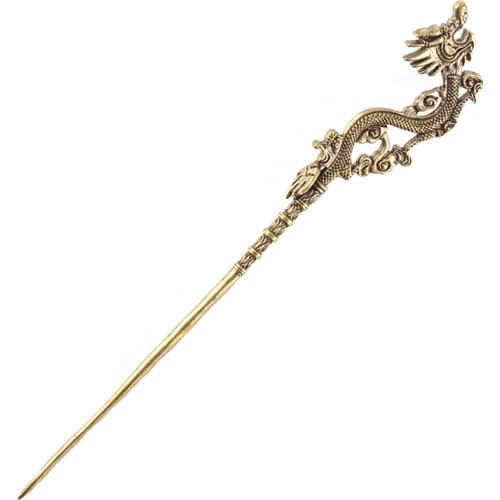 Brass Dragon Design Carved Precision Cigar Draw Enhancer Tool & Nubber Cigar Draw Tool Cigar Punch Smoking Accessories