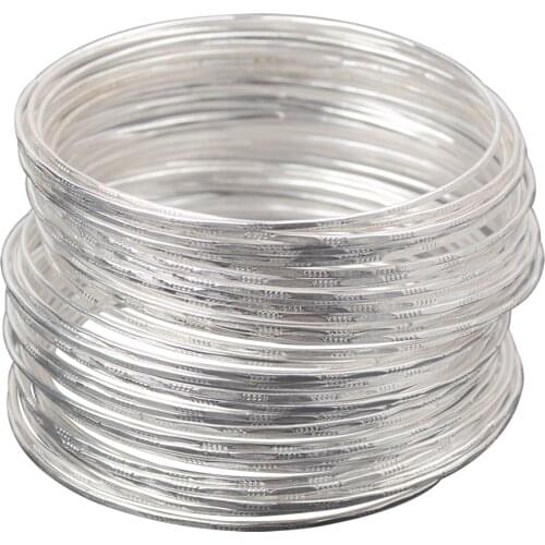 50 Piece Bracelets Set for Women, Narrow Light Bangle Bracelets