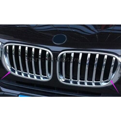 2pcs Kit Accessory ABS Chrome Grill Grille Frame Cover For BMW X3 F25 2011-2015