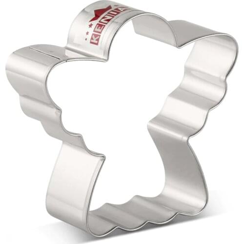 KENIAO Angel Cookie Cutter for Christmas Party Biscuit / Fondant / Pastry/ Sandwiches Cutter - 7.4 * 7.1 cm - Stainless Steel