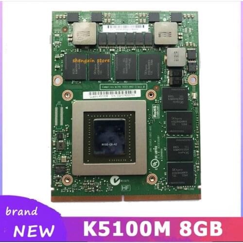 Original K5100M K 5100m N15E-Q5-A2 VGA Video Graphic Card CN-034P9D For Laptop DELL M6700 M6800 HP 8770W ZBOOK17 G1 G2