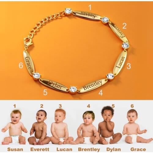 Custom Name Bracelet Personalized Family names Bracelet Jewelry gift for Mothers Day Gift