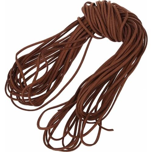 Practical 16.65 - 18.655 m 2 mm Brown Leather Strap Leather Thong Flat DIY