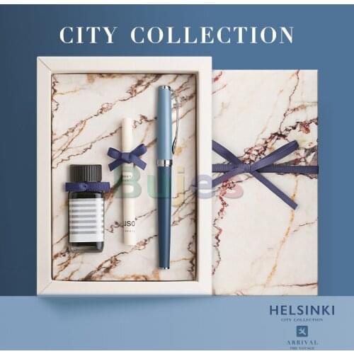 Ipluso Nordic Style Retro Pen Gift Iron Box,High-grade Business Metal Pen,Frosted Paint Signature Pen,Artist Quality for Adults