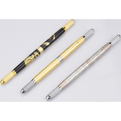 1 pcs Eyebrow Microblading Pen 2 head Tattoo Pen for Permanent Makeup Pen Tebori Pen Eyebrow Tattoo