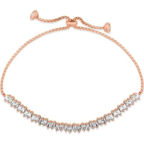 Silverlina with Silver Cubic Zirconia Water Ways Elevator Bracelet