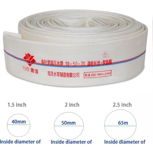 HEMAN 1.5‘’ 2‘’ 2.5‘’ High Pressure Water Hose Garden Irrigation Watering Hose Antifreeze Canvas Fire-Protection Hose 20M/roll