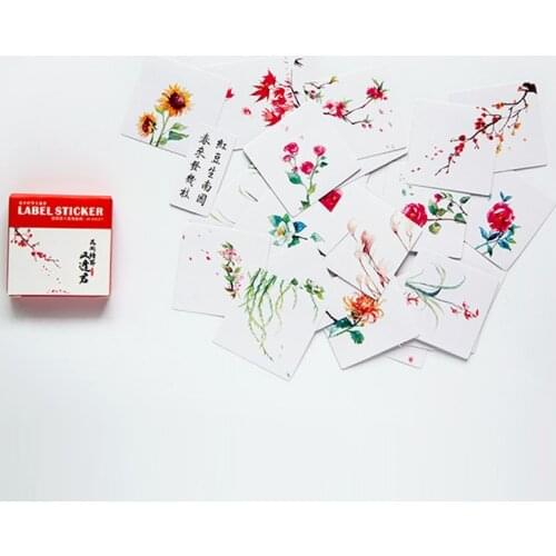 40pcs/pack cute Flower season Memo pad Stickers Posted It Kawaii Planner Scrapbooking Stationery Sticker Escolar School Supplies