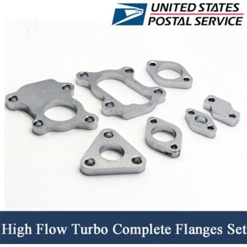 Turbocharge Turbo Flanges 7 Piece Complete Set For Middle Steel RHB31 VZ21