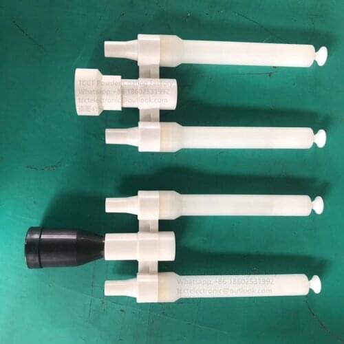Universal double nozzles,double heads of electrostatic spray gun,dual nozzle for powder spray gun