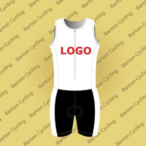 Barton Cycling Competitive Grade Quality Custom Design Sleeveless Racing Team Road Bike Cycling Triathlon Pad Elastic SkinSuit