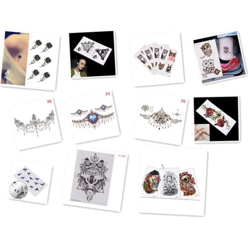3D Waterproof Back Shoulder Tattoos Buddha Tattoos Designs Stickers Body Art Arm Tattoo Sticker Boys Men Fake Large Temporary