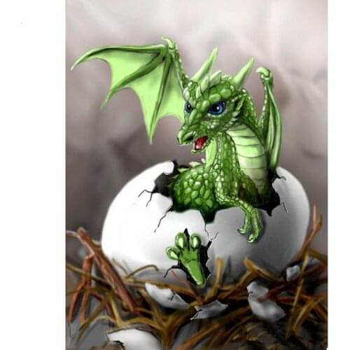 Full Square/Round Drill 5D DIY Diamond Painting "Dragon Baby" 3D Rhinestone Embroidery Cross Stitch 5D Home Decor Gift