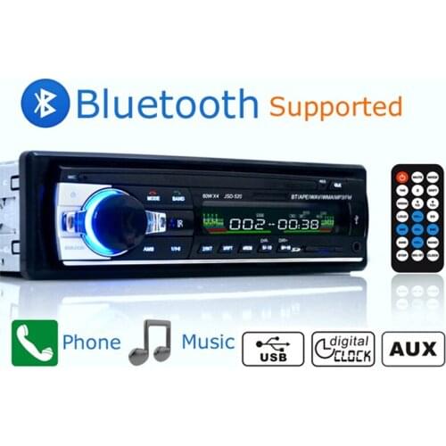 1 DIN Car Radios Stereo Remote Control Charger Phone Digital Bluetooth Audio Music Stereo 12V Car Radio Mp3 Player USB/SD/AUX-IN