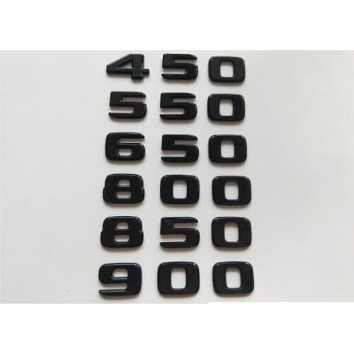 Gloss Black Letters Number Trunk Emblems 450 500 550 580 600 650 700 800 850 880 900 Emblem for BRABUS