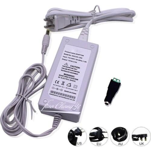 12V 5A LED power supply 60W Adapter DC12V TO 110V-220V For LED strip US/EU plug For WS2811 WS2815 5050 LED strip light