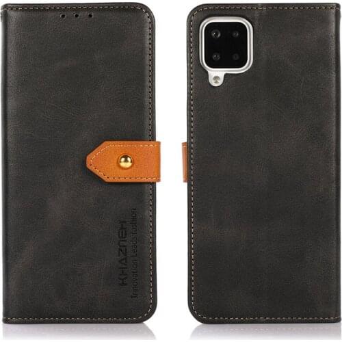 For Samsung A 12 5G Protective Case Retro Leather Card Cover Samsung Galaxy A12 Flip Wallet Case for Galaxy A12 SM-A125F Fundas