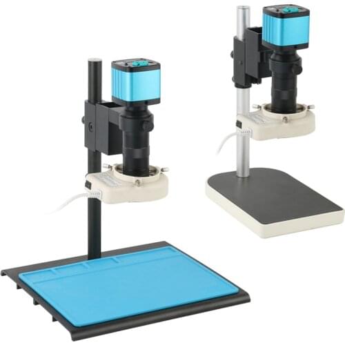 1080P 48MP HDMI USB Industrial Digital Microscope Camera 100X Zoom Lens 56 LED Ring Light Microscopio Kit PCB Soldering Tool