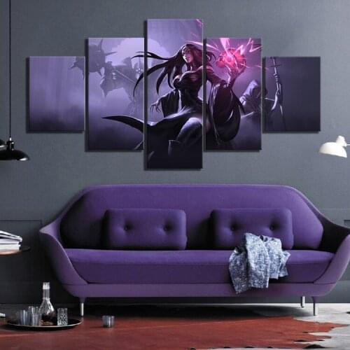 5 Piece HD Fantasy Art Paintings Albion Online Game Poster Wall Sticker Canvas Paintings Wall Art for Living Room Wall Decor