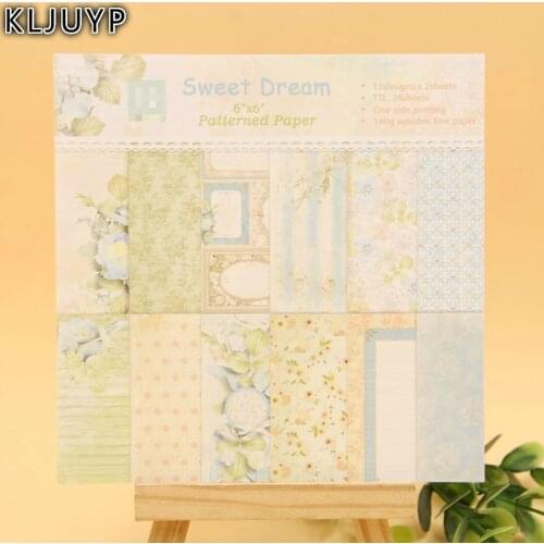 KLJUYP 24 Sheets New Flowers Scrapbooking Pads Paper Origami Art Background Paper Card Making DIY Scrapbook Paper Craft