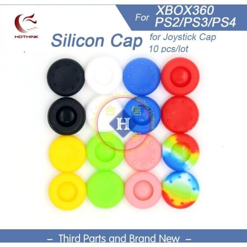 HOTHINK 10pcs Joystick Caps Silicone Analog Grip Thumbstick button cap cover for PS4 controller Xbox one PS3 controller