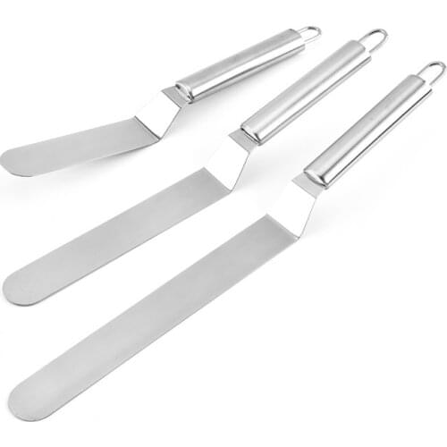 Baking Accessories Stainless Steel Cake Spatula Butter Cream Icing Frosting Knife Smoother Kitchen Pastry Cake Decoration Tools