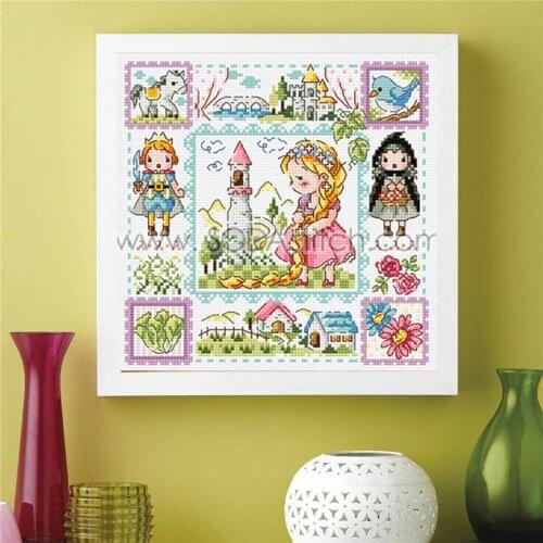 22ct/25ct Cross Stitch Set Cross-stitch Kit Embroidery Needlework Craft Packages Cotton Fabric Floss New Designs 3220