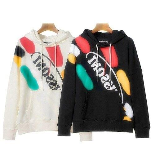 2021 Autumn Winter New Fashion Classic Trendy Brand Luxury Design Color Letter Printed Cotton Casual Loose Hoodie Unisex P1