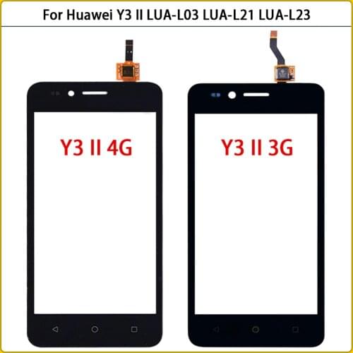 New Y3 II TouchScreen For Huawei Y3II 2 LUA-L03 LUA-L21 LUA-L23 Touch Screen Panel Digitizer Sensor Front Glass Lens Replace