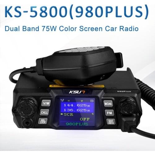 KSUN Walkie Talkie 980Plus Dual Band Civilian 75W High Power Handheld Two Way Radio Outdoor Mobile Car Radio Transceiver