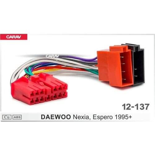 CARAV 12-137 ISO Radio Adapter for DAEWOO Nexia, Espero 1995+ Wiring Harness Connector Lead Loom Cable Plug