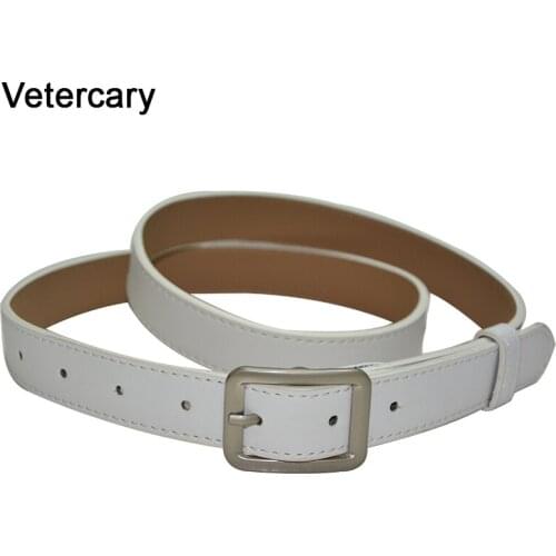 PU Leather Women belts thin belt Female Straps rectangle metal pin buckle belts for women Ladies girdle jeans student girl white
