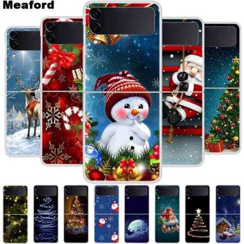 Christmas Cartoon Case For Samsung Galaxy Z Flip 3 Case Hard Plastic Cover for Samsung Galaxy Z Flip3 Flip2 5G Case Flip 3 2