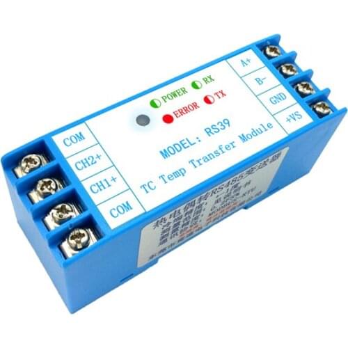 RS39 2-channel K-type Thermocouple Temperature Acquisition Module STERJ Thermocouple to MODBUSRTU Transmitter