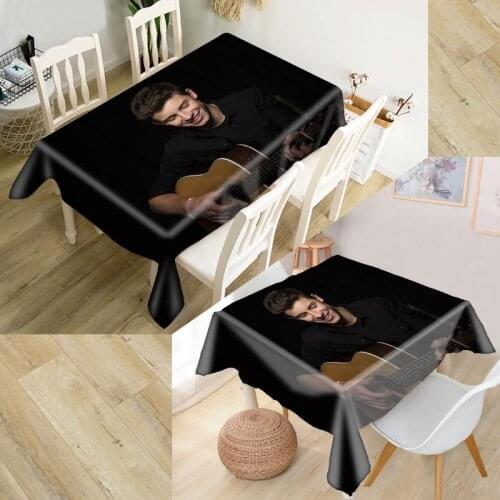 ShunQian Nice Shawn Mendes Tablecloth 3D Oxford Fabric Square/Rectangular Dust-proof Table Cover For Party Home Decor TV Covers