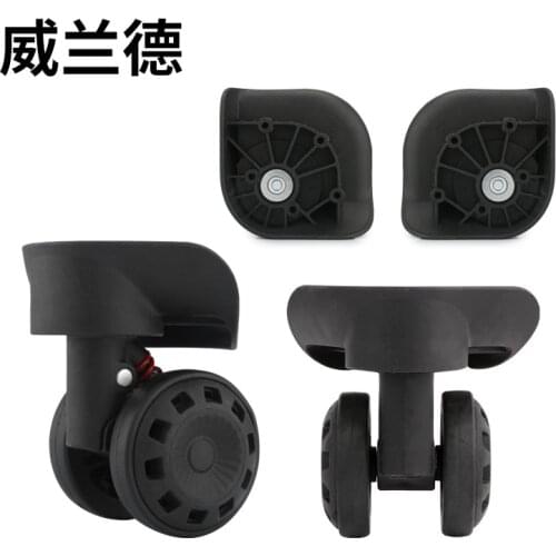 Luggage Replacement Wheels Suitcases Repair 360 Degree Universal Casters Parts Black Suitcase Repair Wheel Roller Damping Caster