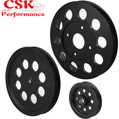 High Performance Light-weight Crank Pulley Fits For Nissan 89-02 Skyline GTS GTR RB20 RB25 RB26 Black/Red/Purple/Blue