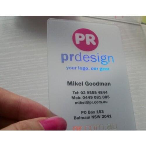 Custom business card printing/ plastic transparent pvc name card printing/waterproof / VIP visiting card