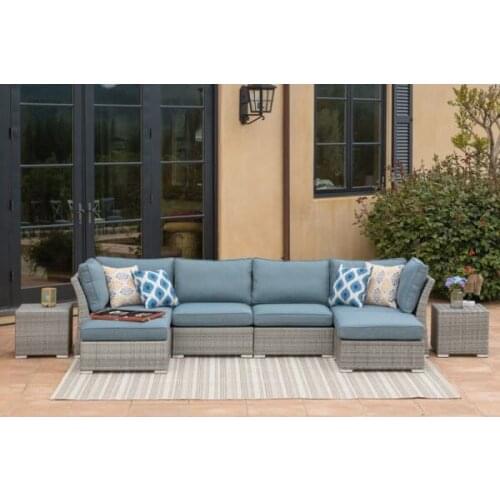 Patio furniture wicker outdoor furniture sets corner sofa with Sunbrella cushion
