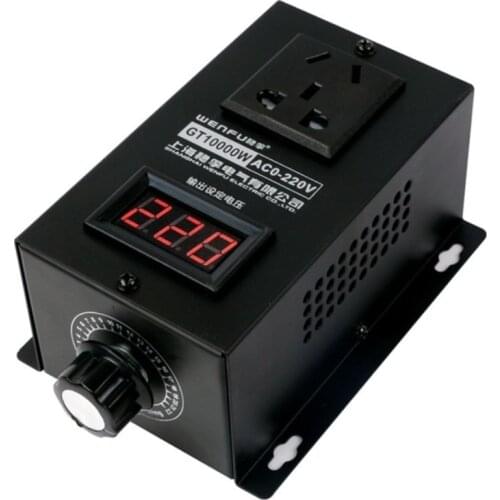 High-power thyristor electronic regulator 10000W motor electric drill variable speed governor electric furnace thermostat 0- 220