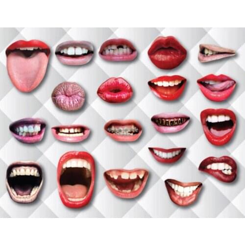 Funny Lip Mouth Photobooth Props Wedding Decoration DIY Photo Booth Birthday Graduation Halloween Christmas Party Decor COLORFUL