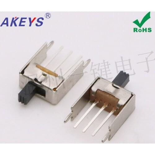 10pcs SS-12D18G4 (1P2T) toggle switch 3 feet 2 files fixed foot length 10MM power supply Slide switch